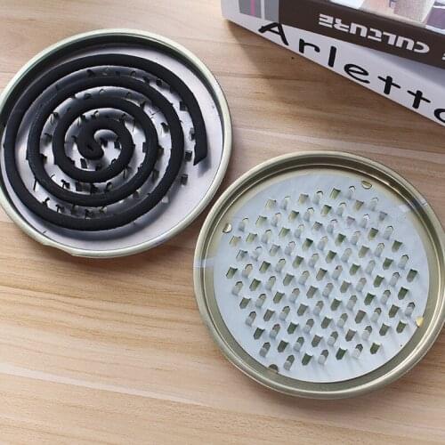 Serrated mosquito coil tray mosquito coil holder fireproof net, mosquito coil tray, mosquito coil gray iron bracket,convenient