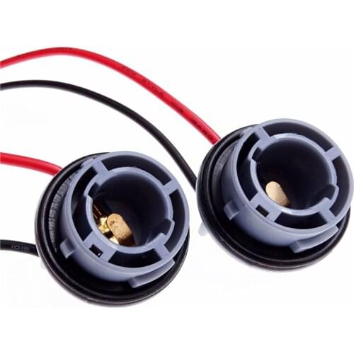 2pcs 1156 Bulb Socket Adapter Connector Car Light Bulb Base LED Turn Signal Lamp Wiring Harness Connector Car Light Accessories