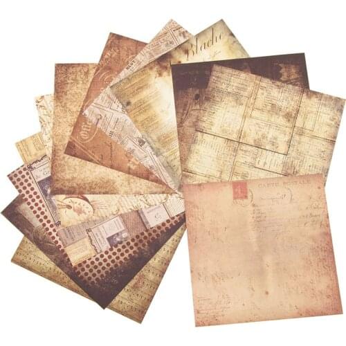 24 Pcs/set Retro Vintage Material Background Paper Junk Journal Scrapbooking Decorative DIY Photo Albums Craft Paper Card Making