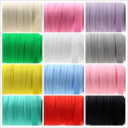 5/8"16mm solid woven knitted grosgrain fold over elastic ribbon handmade clothing accessories sewing tool 50 yards 14 colors