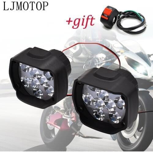 6/9 LED Motorcycle Headlight Fog Driving Lights Front Head Auxiliary Lamp For Yamaha XT250 TRICKER DT230 DT125 Gas Gas EC250