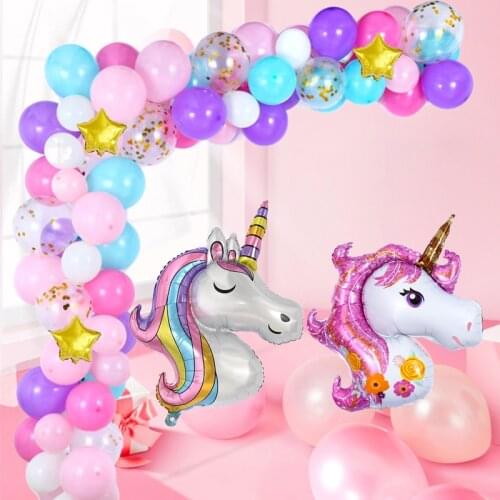 92Pcs Pink Purple Balloons Arch Kit Birhday Party Decor Unicorn Foil Ballons Globos Baby Shower Decorations Wedding Party Decor