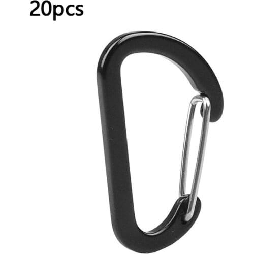 Balight 20Pcs/Lot Mini Spring Hanging Buckle Backpack Clasps Climbing Carabiners EDC Keychain Camping Paracord Tactical Survival