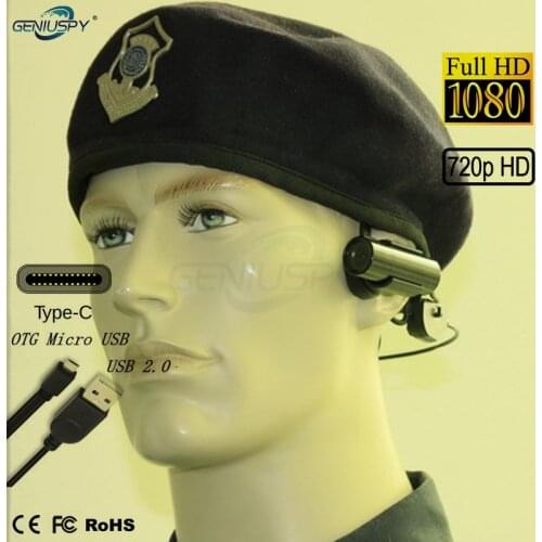 Mini Bullet Camera With Headset Bracket OTG Android Smartphone Device USB Camera Webcam For Helmet Police Webcast broadcast