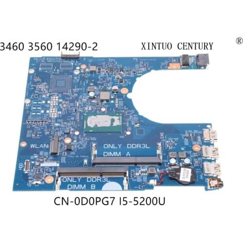 CN-0D0PG7 0D0PG7 D0PG7 For Dell Latitude 3460 3560 L3460 L3560 Laptop Motherboard 85GK8 14290-2 W/ i5-5200U CPU 100% tested OK