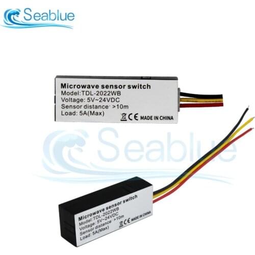 360 ° No Dead Angle 8-10M Distance Microwave Radar Sensor 5V-24V DC Induction Switch