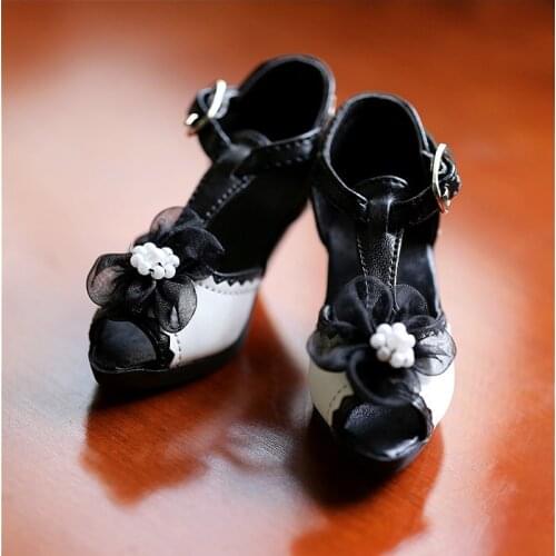 D01-P157 children handmade toy 1/3 1/4 Doll Accessories BJD/SD doll Beaded high heels shoes 1pair