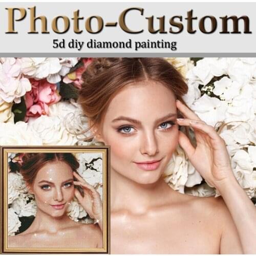 Photo Custom 5D Diamond Painting Full Square/Round Diamond Embroidery Cross Stitch Mosaic Pictures Of Rhinestones Art Wedding