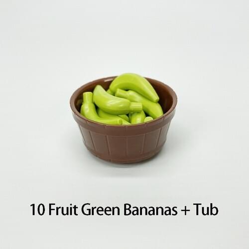 MOC City Series Decoration Educational Building Blocks 10 Bananas Model Toys Wooden Basin Accessories Suitable For Kids Cities