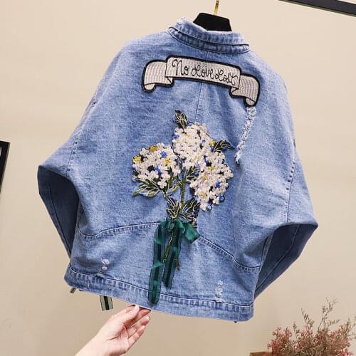 2020 Jeans Jacket Women Loose Denim Jacket Oversize Thin Casual Coat Women Hole Female Jacket Woman Mujer Jaqueta Outwear