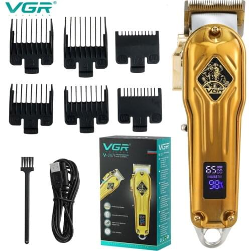 VGR Hair Clipper Mens Beard Trimmer Professional Barber Hair Trimmer For Men Electric Hair Cutting Machine Rechargeable Hair Cut