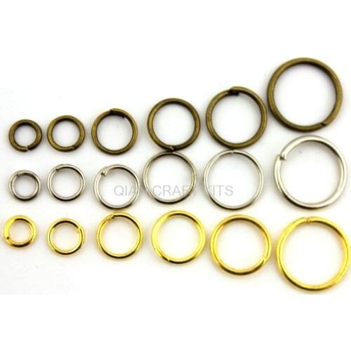 Set of 3000pcs mixed Plating and sizes comb sturdy metal Jump Ring Mix 3-12mm, gold,bronze, Silver or gunmetal js0133