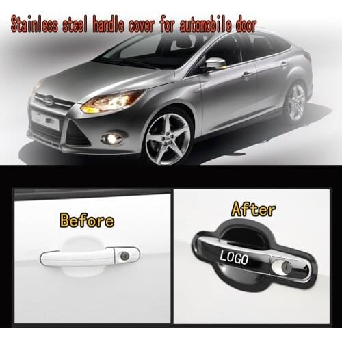 Car door handle cover stainless steel Chrome decorative sticker for For Ford KUGA Focus Mondeo Car Styling