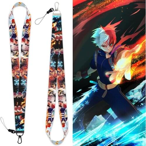 Anime My Hero Academia Mobile Phone Lanyard Webbing Keychain Detachable Lanyard