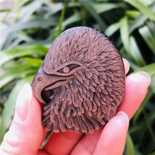 Natural gemstone eagle statue silver silver obsidian small animal stone and healing crystal craft carved statues for home decora