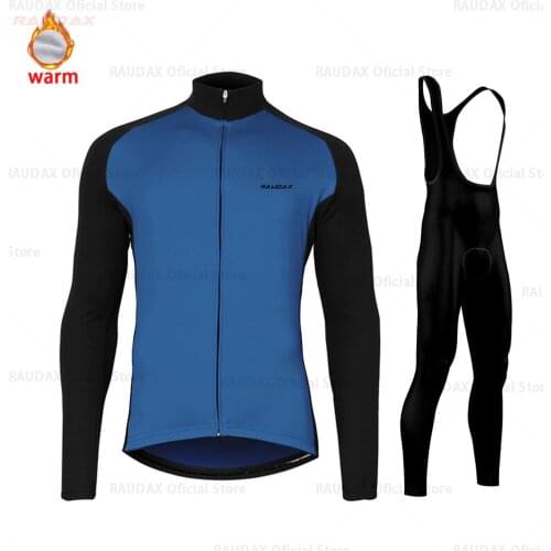 Cycling Jersey Set Men Pro Team 2021 Winter Fleece Cycling Clothing MTB Cycling Bib Pants Ropa Ciclismo Triathlon