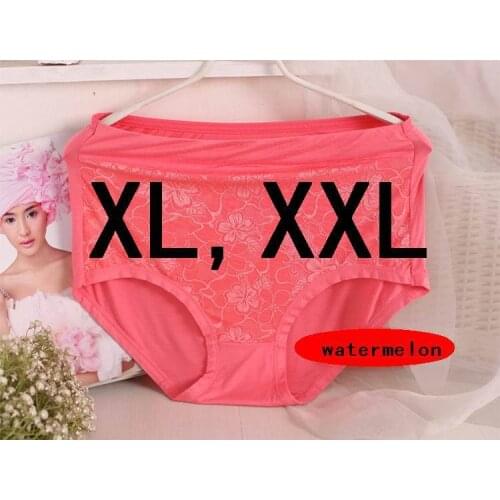 New women sexy lace briefs 95%bamboo fiber panties lace sexy lingerie undies 5pcs/lot 9colors plus size XL,XXL wholesale