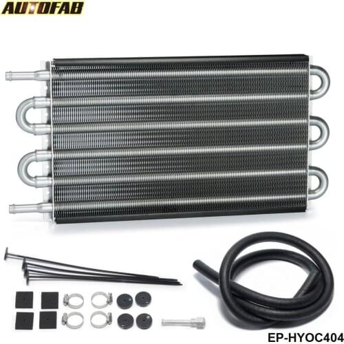 Universal 6 Row Aluminum Heavy Duty Transmission Oil Cooler Auto Manual Radiator Converter AF-HYOC404