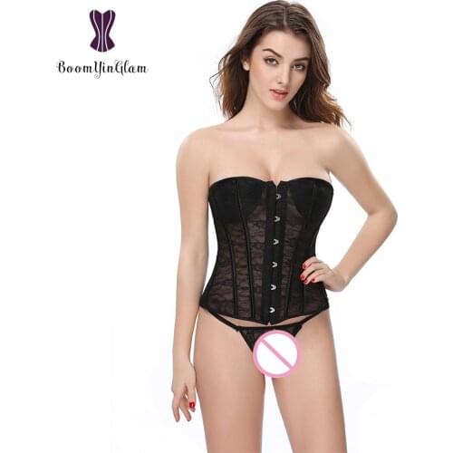 High Quality Sexy Floral Lace Corset Slimming Waist Intimates Applique Shapewear Bodysuit Women Bustiers & Corsets 832