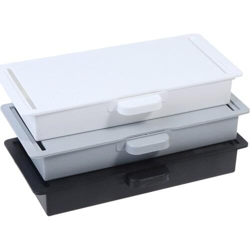 Under Desk Storage Box Invisible Drawer Bottom Paste Type Finishing Dtudent Dormitory Desktop Creative Dtationery