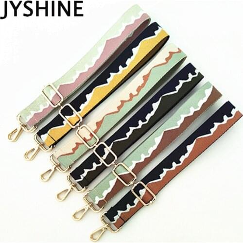 Wave Pattern Female Bag Strap Fashion Bag Shoulder Belt Adjustable Single Shoulder Diagonal Long Shoulder Strap Bag Accessories