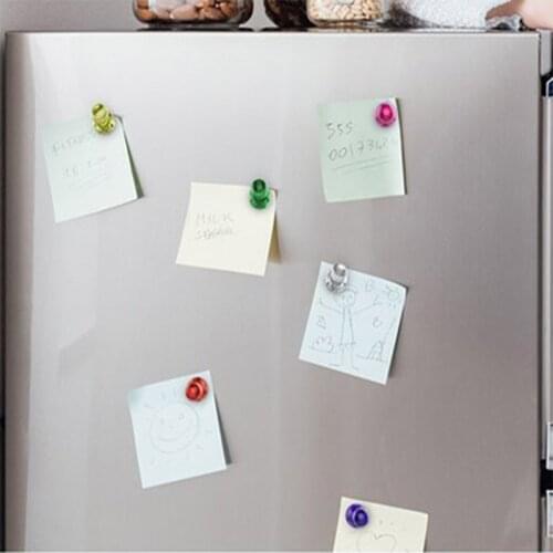 10pcs Round Cute Fridge Magnet Decoration Refrigerator Magnet Memo Transparent Color For Kids Message Holder Home Decor 10.26