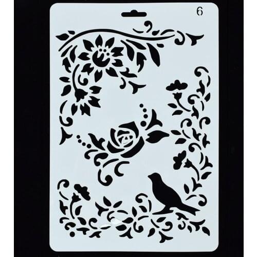 12 Styles DIY Hollow Flower Drawing Manual Painting Board Template Ruler Stencil Icon Tool Painting Teaching Tools Gift Hot