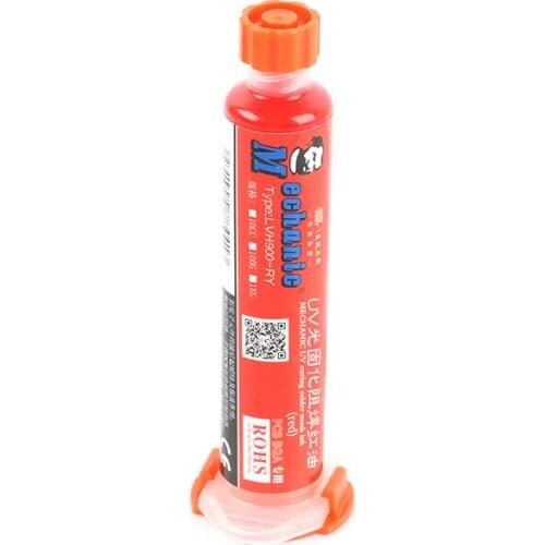 2 pcs Red UV Curable Solder Mask Solder Protect Paint Welding Fluxes Oil +needles for PCB BGA Circuit board