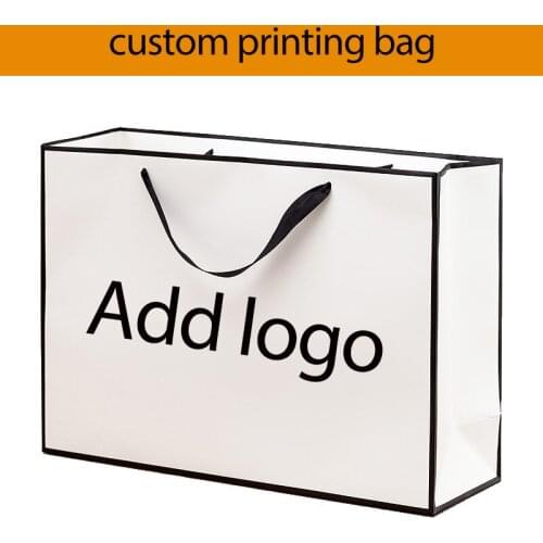 500pcs custom shopping bag 250gms printed paper bag with your logo high quality