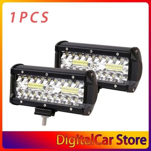 7 Inch 120W Combo Led Light Bars Spot Flood Beam 4x4 Spot 12V 24V 4WD Barra LED Headlight For Auto Parts