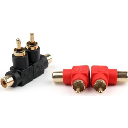 Areyourshop 4 Pcs RCA Right Angle Connector Plug Adapters Male To Female 90 Degree Elbow