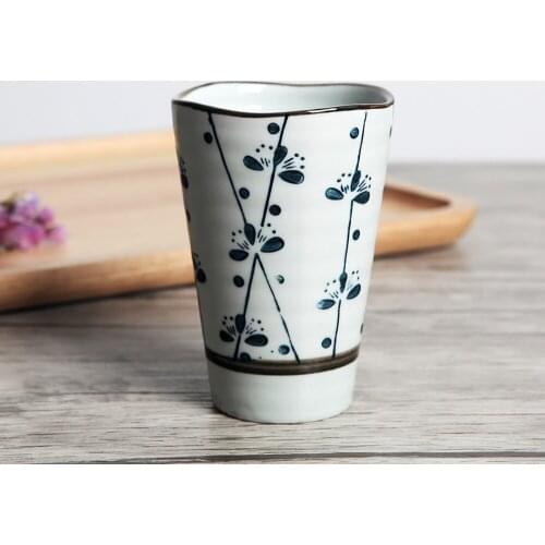Hand-made Tea Cup Unique Japanese Antiquity Style Ceramic Cups, 300ml Porcelain Durable Breakfast Mug Special Gift for Friends