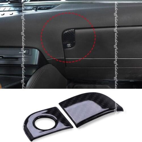 2pcs Carbon fiber ABS Interior Storage Glove Box Door Handle Cover Trim For Lexus ES ES200 260 300H 2018-2021 Car Accessories