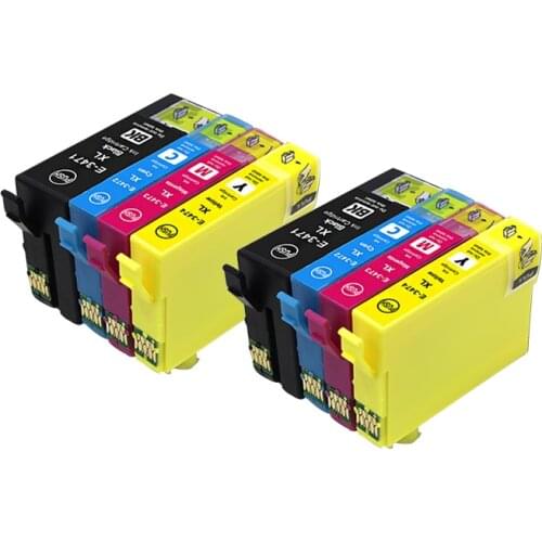 2020 NEW For Epson Ink Cartridges 8Pcs CompatibleT3471 T3472 T3473 T3474 T34 T34XL for Epson WorkForce Pro WF-3725DWF WF-3720DWF