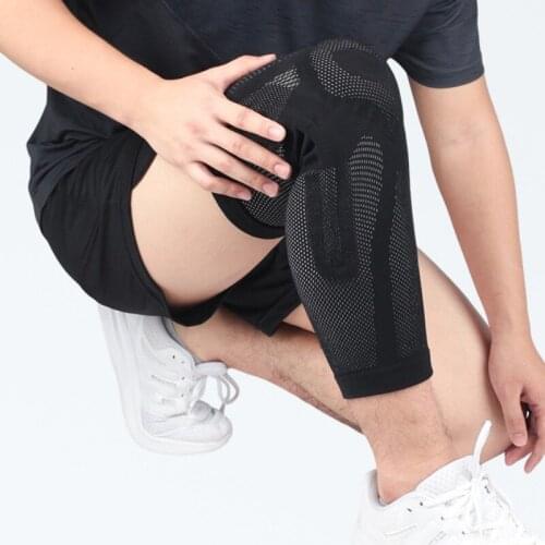 Long Knee Pad Sleeve Anti-slip Breathable Knitted Leg Support Protector Gym Basketball Fitness Sportswear Accessories
