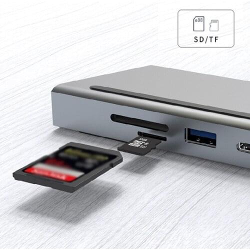 USB C Dock MST HDMI-Compatible Double Screen Double Display Adapter Hub USB Type C Adapter Docking Station USB Hubs Dropshipping