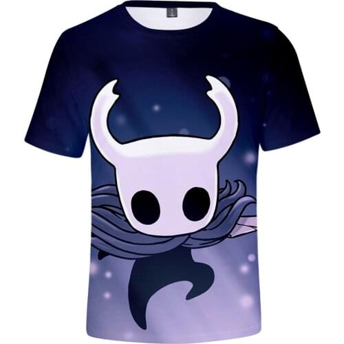 Hollow Knight 3D T-shirt New Fashion Cartoon Print T Shirt Summer Cotton Casual Men Women T-shirt Harajuku Personality Anime Tee