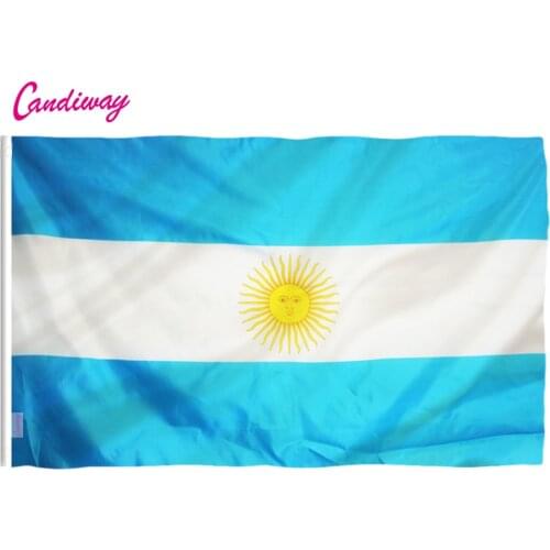 Football banners polyester Indoor No Flagpole Argentina flag Home decoration High Quality Outdoor