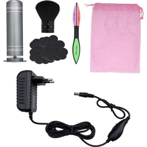 Foot Care Tool Electric Callus Remover Machine Electronic Foot File with 60pcs Replacement Sanding Pads Brush Collection Bag