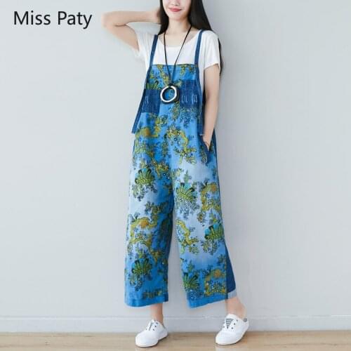 Rompers womens playsuit wide leg denim jumpsuits long waist high waist pants trousers for women full length pants overalls 2019