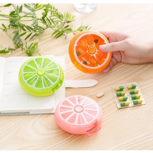 Creative Weekly Rotating Pill Box Travel Pill Case Splitter Pill Organizer Medicine Box Cutter 7 Day Pill Container Pastillero