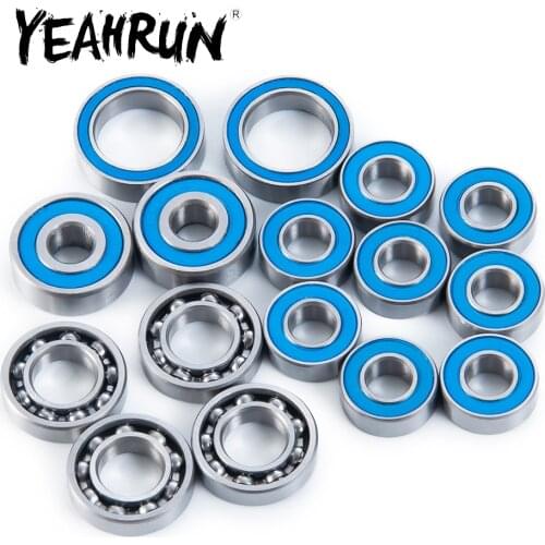 YEAHRUN 16Pcs Wheel Hub Sealed Bearing Kit for Axial SCX10 II Ar44 1/10 RC Crawler Car Upgrade Parts Accessories