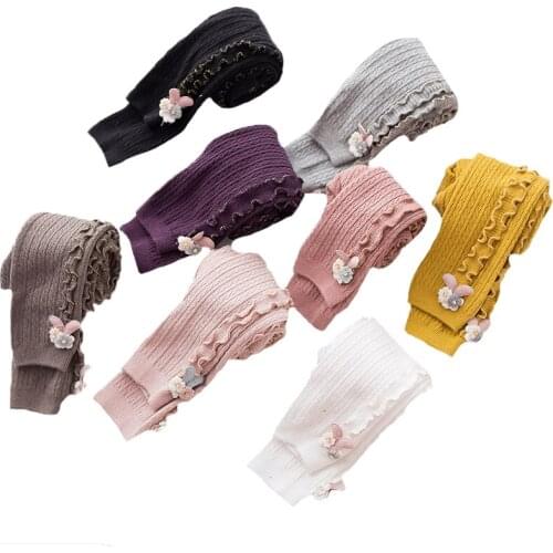 Autumn Winter Tights For Girls Children Pantyhose Knitted Baby Girl Tight Warm Leggings Casual Kids Tights From 0 to 7Years Old