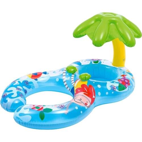 1-3 Years Baby Pool Float Inflatable Swimming Ring Parent Child Activity Pool Float Toy Gonfiabili Sunshade