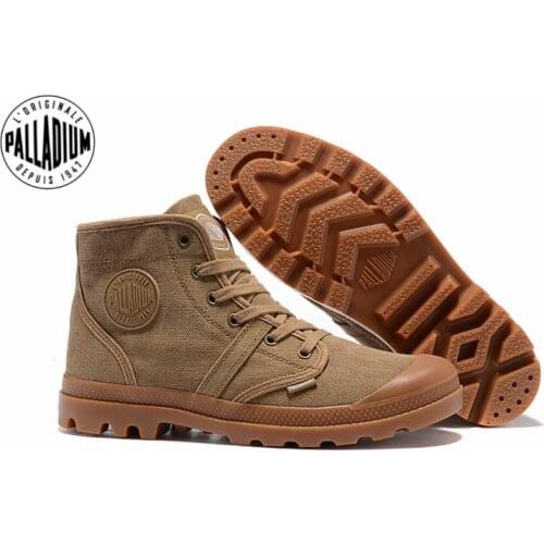 PALLADIUM Pampa Hi Work Casual Footwear Walking High Quality Sneakers Ankle Boots Lace Up Canvas Men Casual Shoes Size 39-45