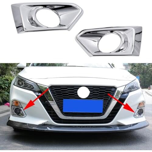 Car Front Bumper Fog Light Lamp Headlight Eyebrow Cover Trim Fit For Nissan Altima 2019 2020 2021 Accessories