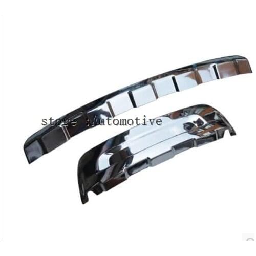 Front and Rear bumper Skid protector Guard plate trim 2pcs For Ford Explorer 2011- 2014