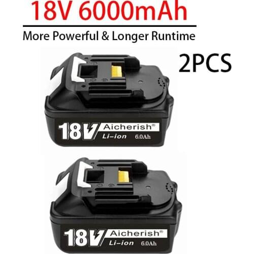 18V 6.0Ah Rechargeable Li-ion Battery for Makita 18 V Batteries Power Tool BL1840 BL1850 BL1830 BL1860B LXT400 DC18RC CE
