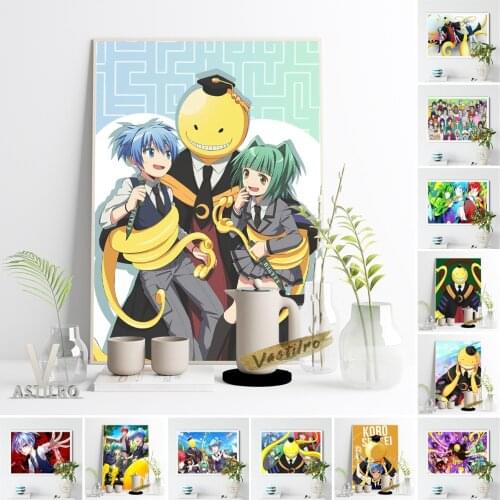 Hot Japan Anime Assassination Classroom Poster Manga Character Korosensei Shiota Nagisa Wall Hanging Otaku Home Decor Collection