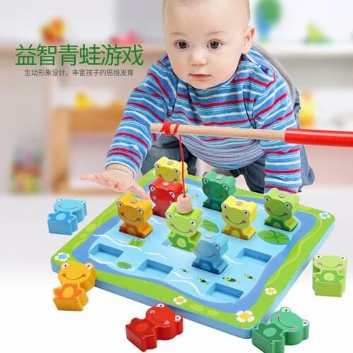 Fish Baby Wooden Toys Magnetic Fishing Toy Set Christmas Gifts Childrens Educational Game Educational Toy For Children M56